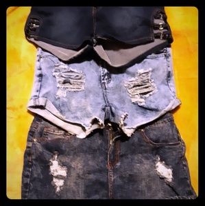 3 pairs of womens Jean shorts